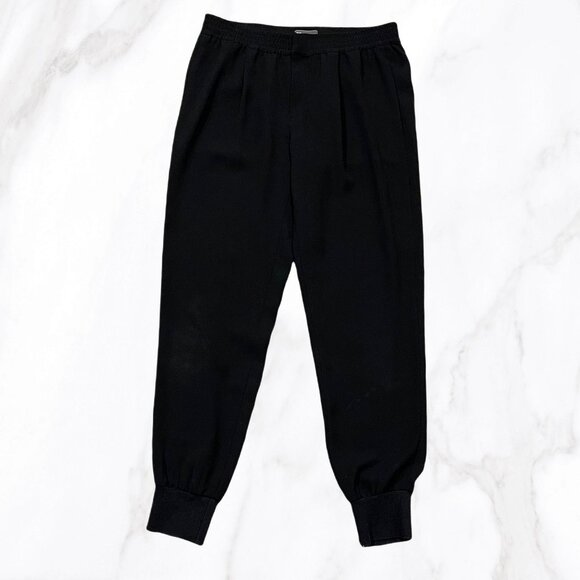 Vince Women's Black Elastic Waist Zip Up Joggers, Size 6‎ - Picture 1 of 6
